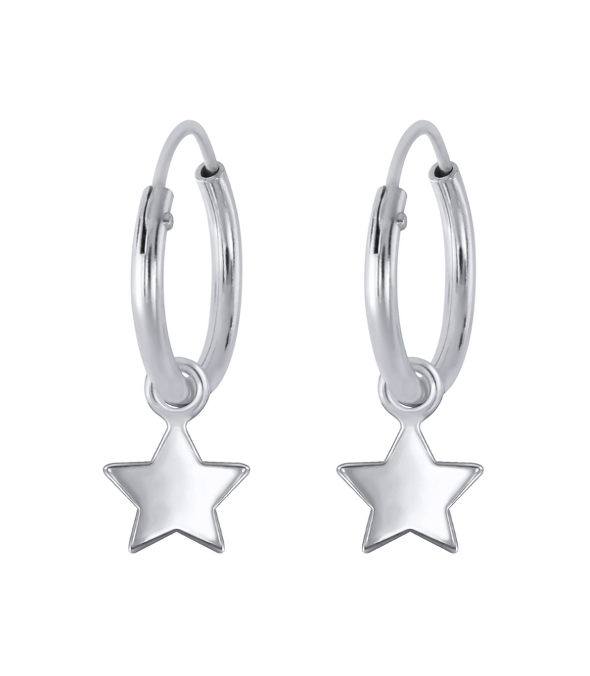 Stern Kreolen 925 Silber