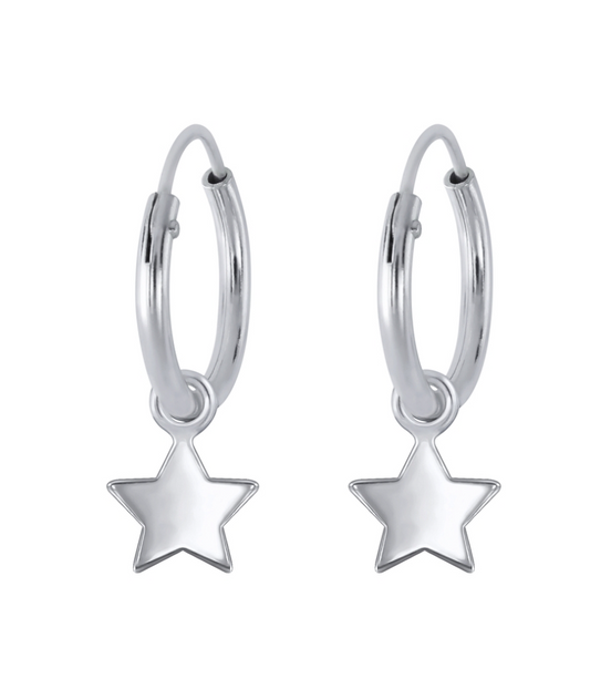 Stern Kreolen 925 Silber