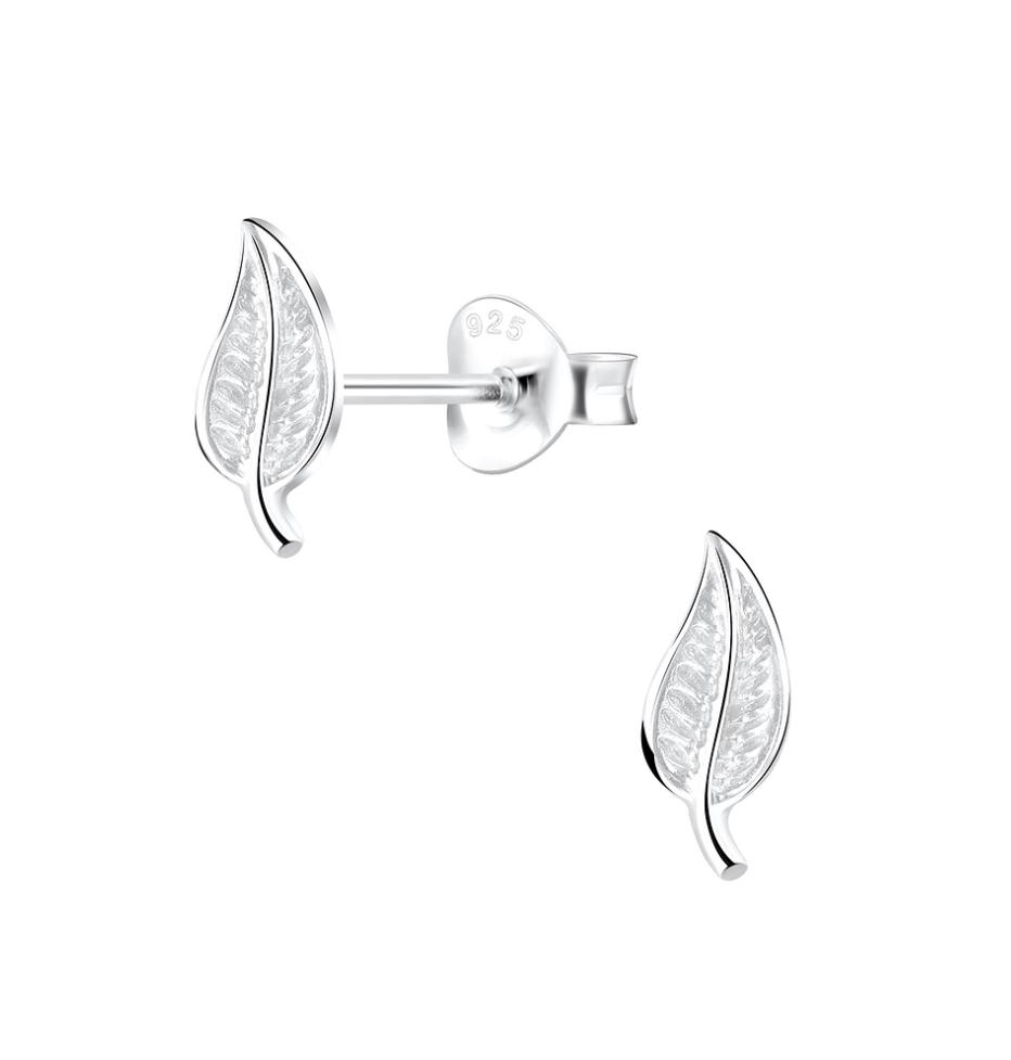 Blatt Ohrstecker 925 Silber