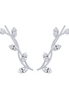 Zweig Ohrstecker 925 Silber Zirkonia