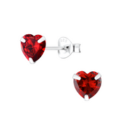 Herz Ohrstecker 925 Silber Zirkonia