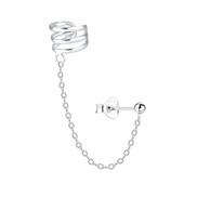 Kugel Ohrstecker 925 Silber mit Klemme