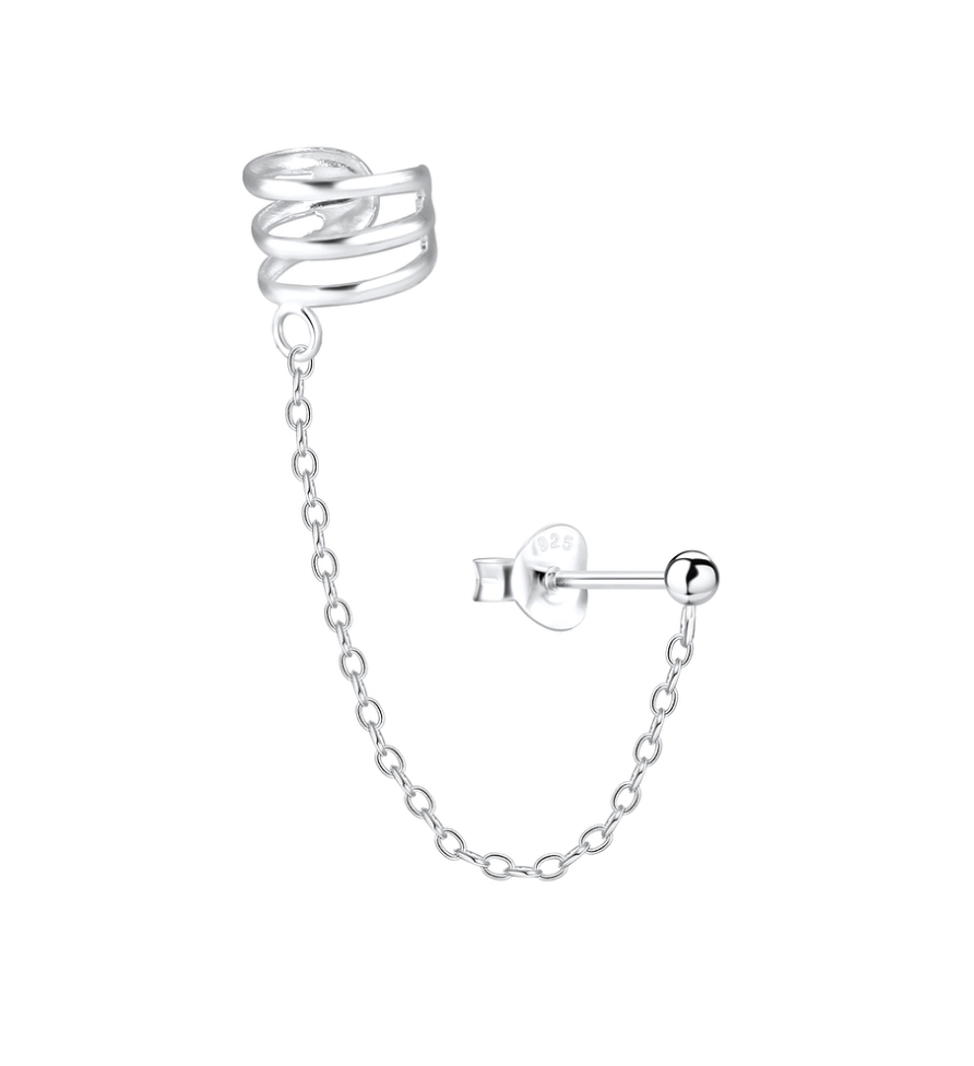 Kugel Ohrstecker 925 Silber mit Klemme