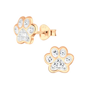 Pfoten Ohrstecker 925 Silber rosé