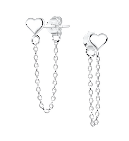 Herz Ohrhänger 925 Silber