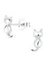 Katzen Ohrstecker 925 Silber