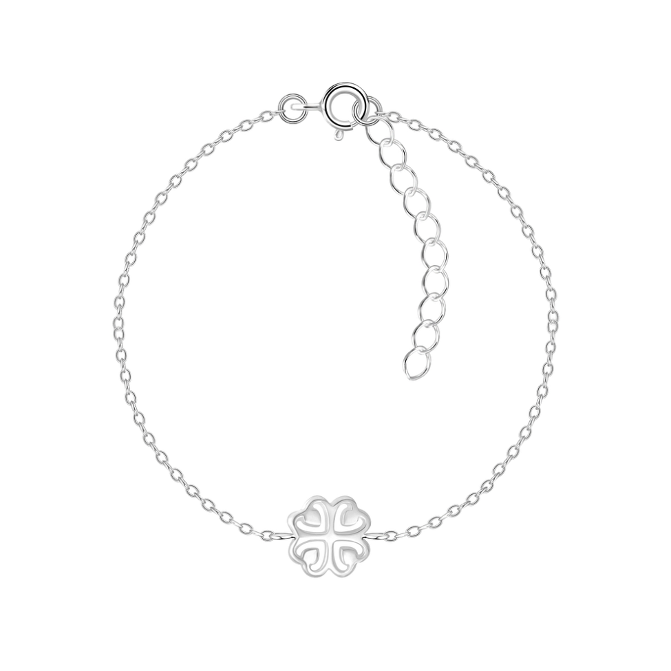 Kleeblatt Armband 925 Silber