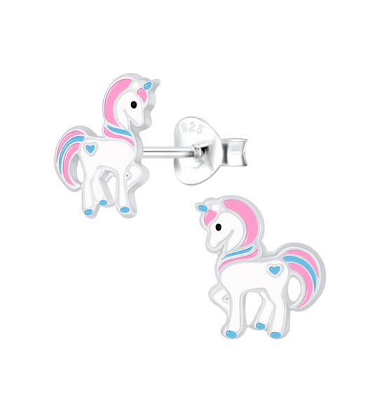 Einhorn Ohrstecker 925 Silber