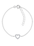 Herz Armband 925 Silber mit Zirkonia