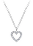 Herz Halskette 925 Silber Zirkonia