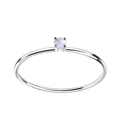 Ring 925 Silber Opal 2mm