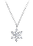 Schneeflocken Halskette 925 Silber Zirkonia