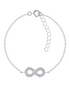 Infinity Armband 925 Silber mit Zirkonia