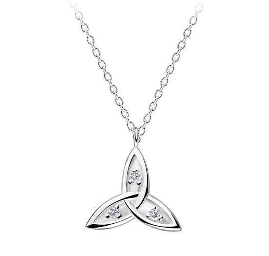 Celtic Halskette 925 Silber mit Zirkonia