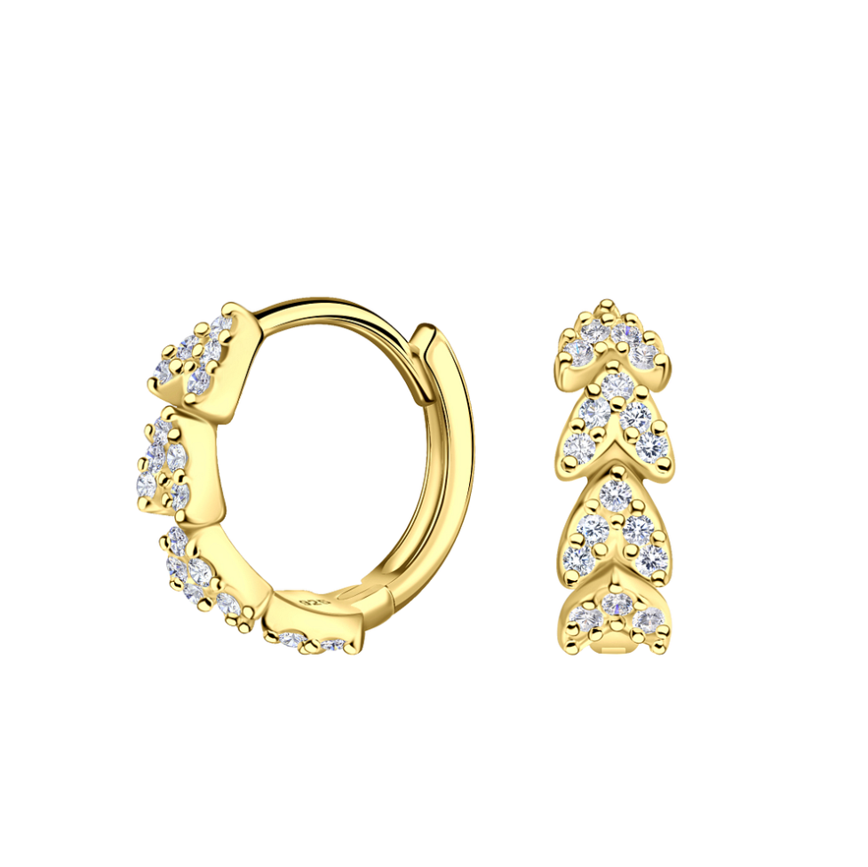 Kreolen 925 Silber 12mm Zirkonia