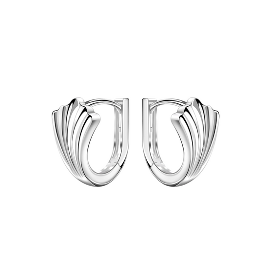 Blatt Kreolen 925 Silber 12mm