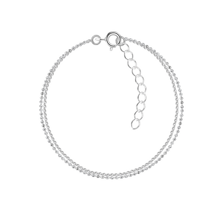 Doppelketten Armband 925 Silber