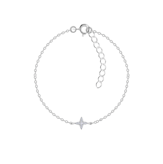 Stern Armband 925 Silber mit Zirkonia