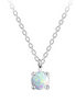 Halskette 925 Silber Opal