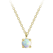 Halskette 925 Silber Opal