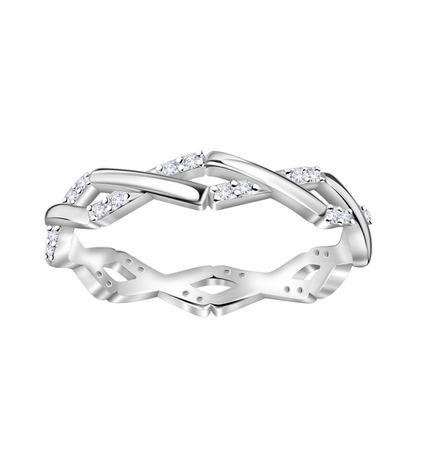 Twist Ring 925 Silber Zirkonia